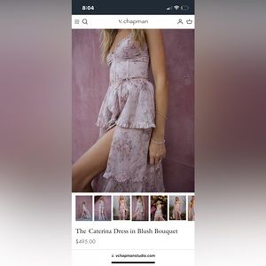 V Chapmen The Caterina Dress in Blush Bouquet